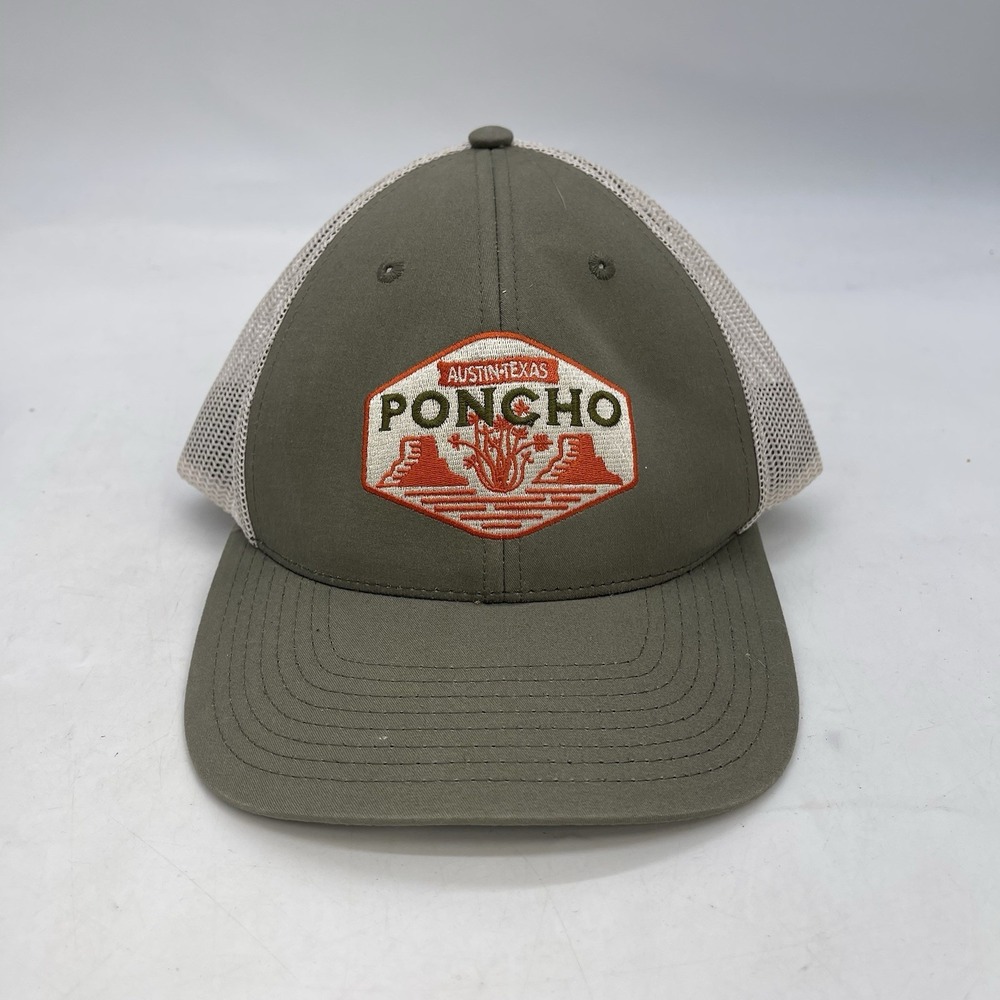 Poncho Made For The Outdoors Hat Brown Ball Cap Adjustable Outdoorsmen